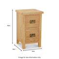 Lanner Oak Slim Bedside Table by Roseland Furniture