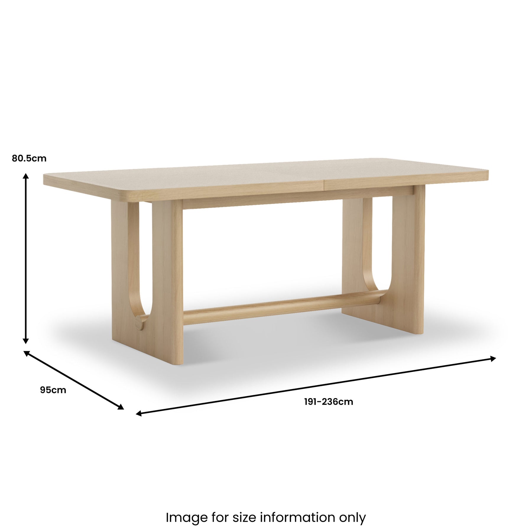 Whitstone Oak Large Extending Dining Table from Roseland Furniture