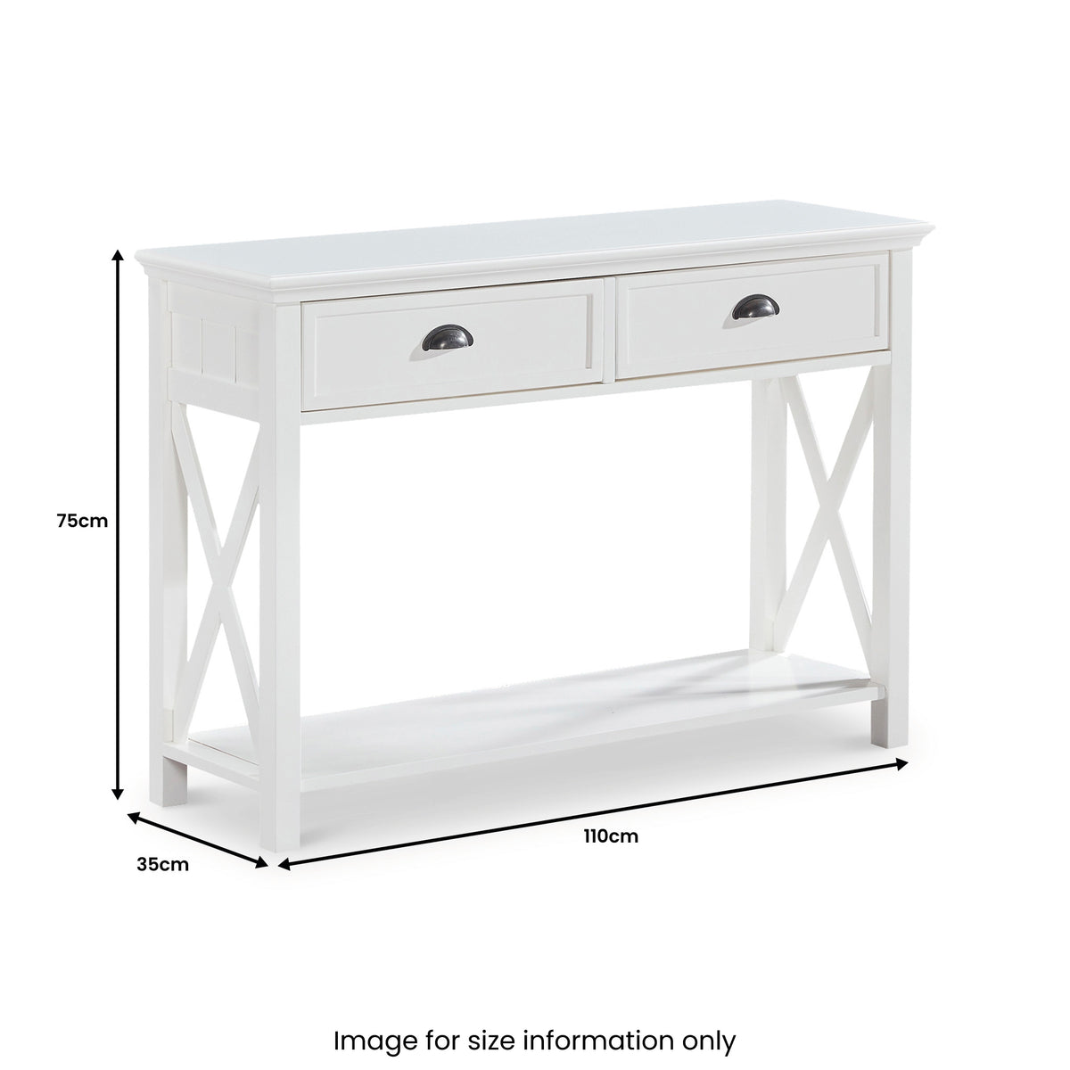 Leighton 2 Drawer Console Table dimensions