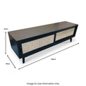 Lennox 150cm Black TV Stand dimensions