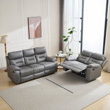 Lewisham Recliner 2 Seater Grey Angle1 from Roseland Furniture