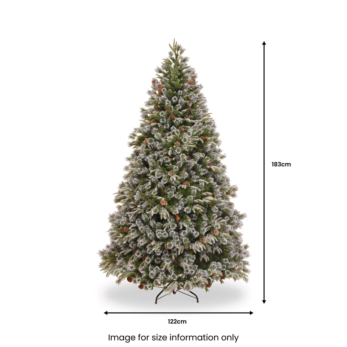 Liberty Pine 6ft Christmas Tree with Snow & Cones from Roseland