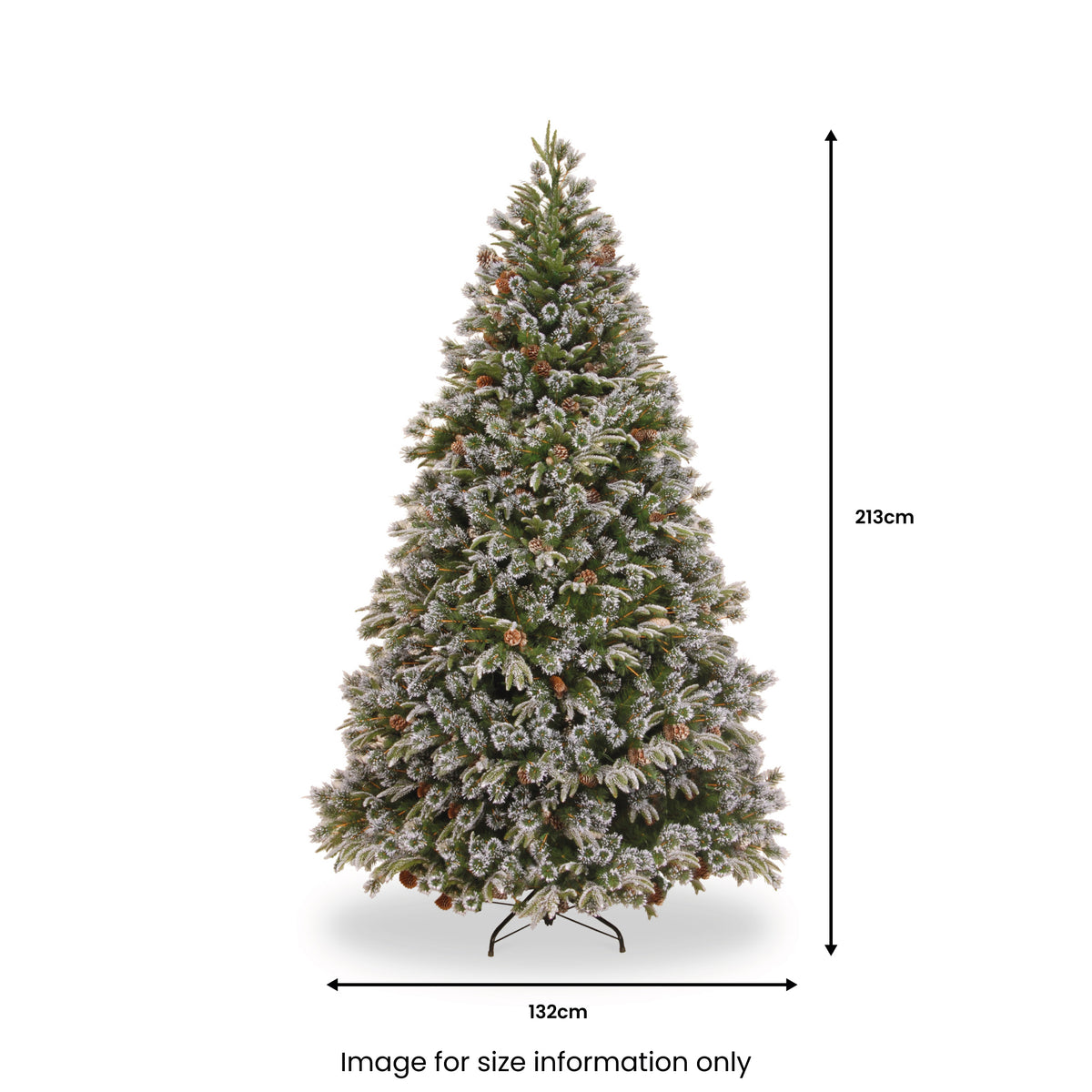 Liberty Pine 7ft Christmas Tree with Snow & Cones from Roseland