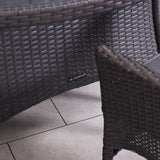 Malaga 6 Seat Deluxe Stacking 110cm Rattan Dining Set from Roseland Furniture