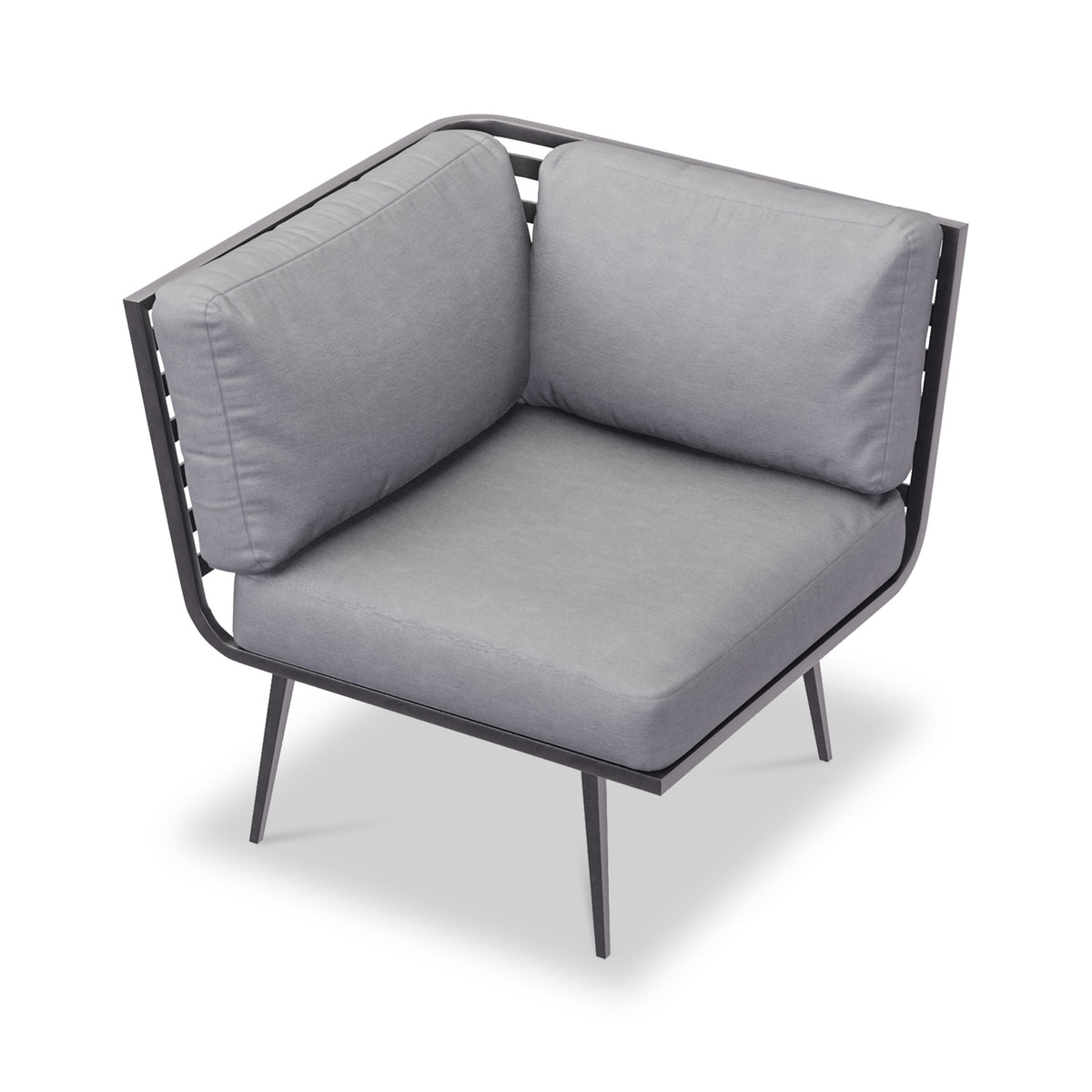 Mayfair 120cm Corner Fire Pit Table Garden Lounge Set