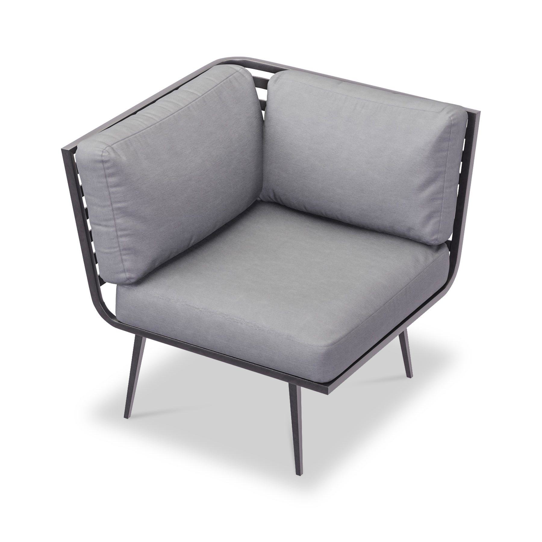 Mayfair 120cm Corner Fire Pit Table Garden Lounge Set