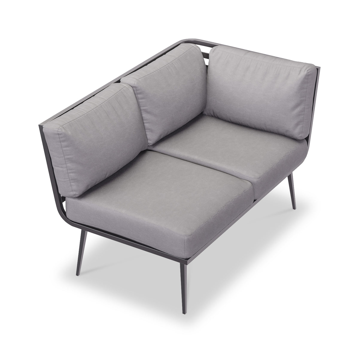 Mayfair 120cm Corner Fire Pit Table Garden Lounge Set