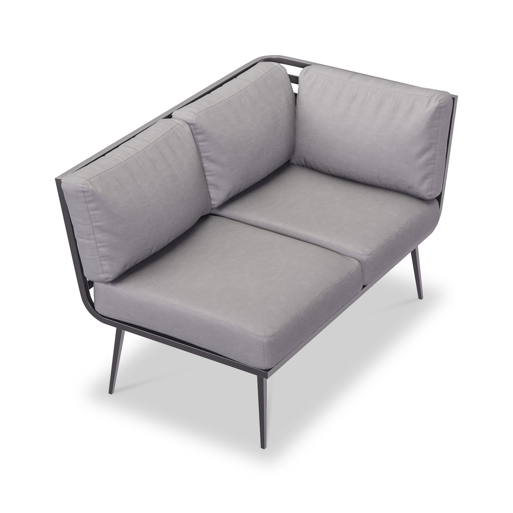 Mayfair 120cm Corner Fire Pit Table Garden Lounge Set