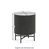 Milo Black Bedside Table from Roseland Furniture