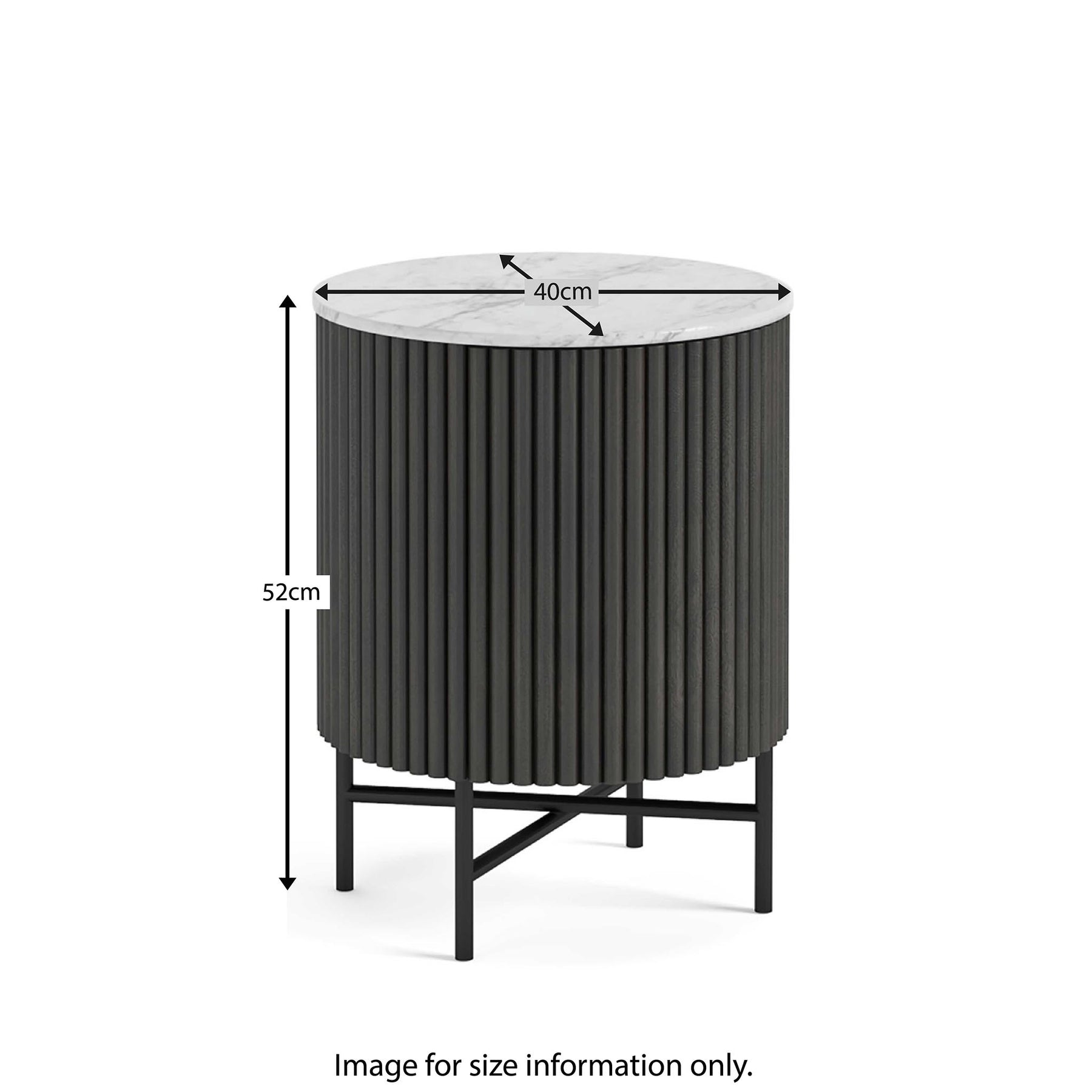 Milo Black Bedside Table from Roseland Furniture