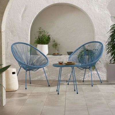 Monaco 2 Seat Egg Chair Bistro Set
