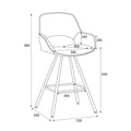 Merril Faux Leather Bar Stool dimensions