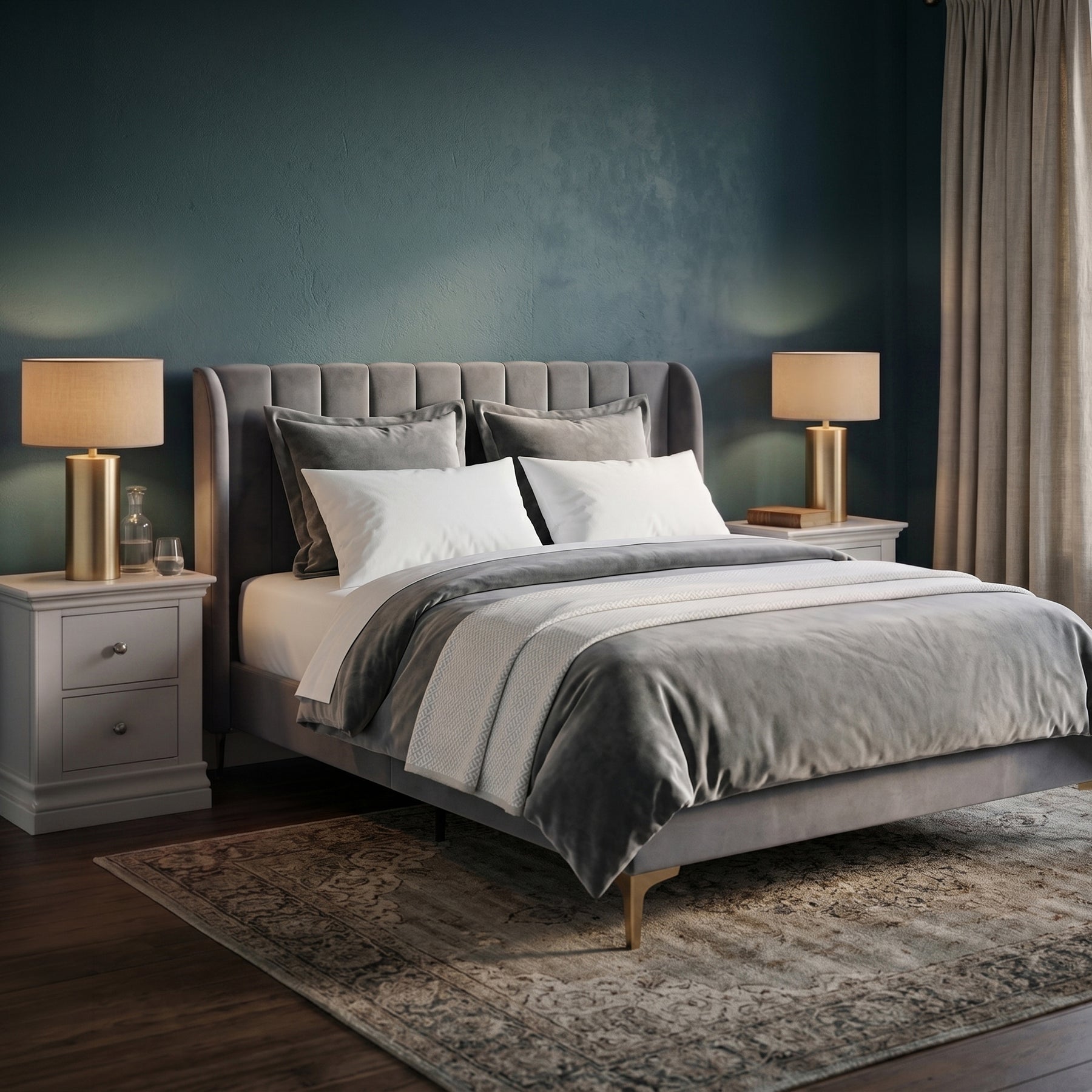 Ramona Velvet Bed Frame by Roseland Furniture