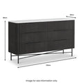 Milo Mango & Marble 6 Drawer Chest dimensions