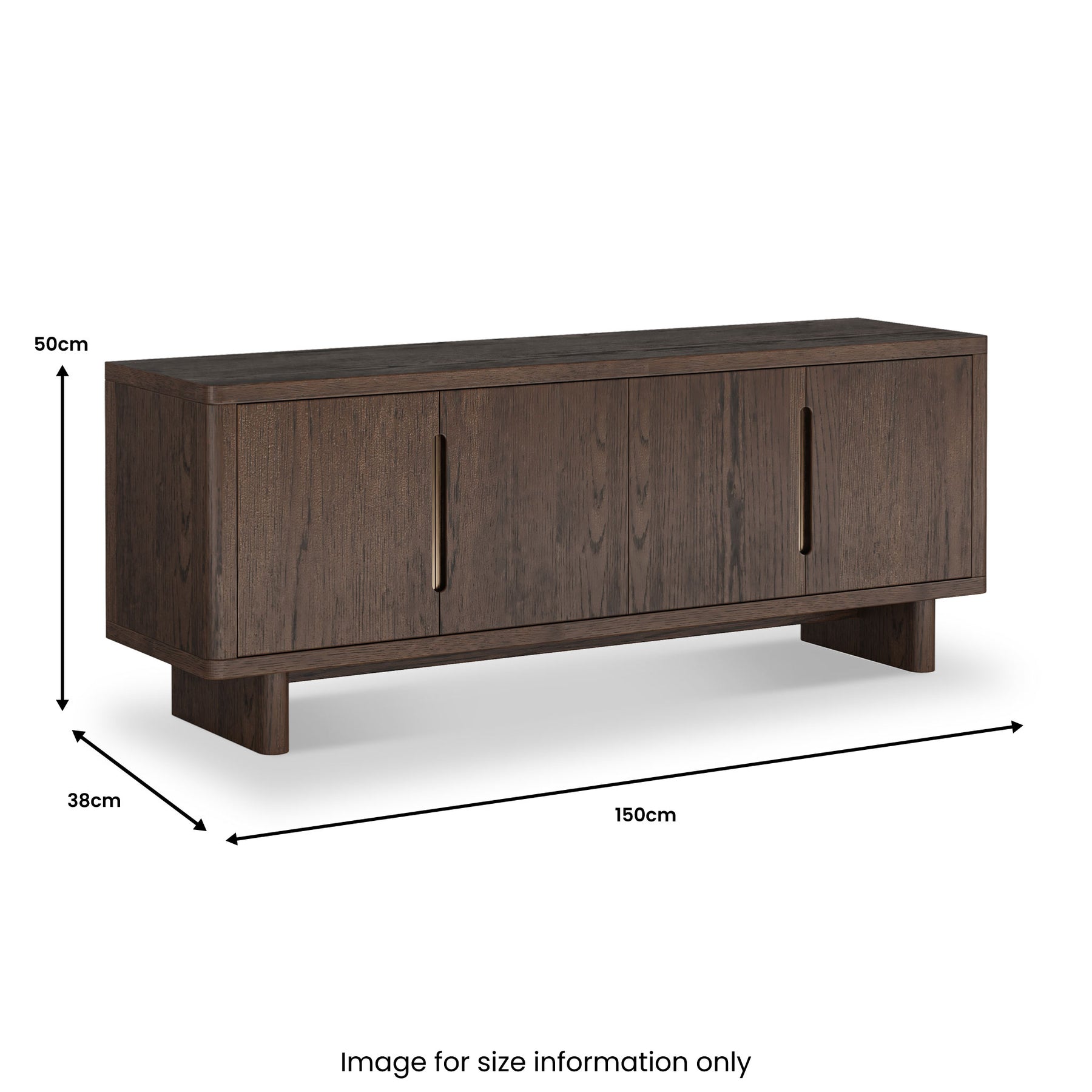 Mylor Oak 150cm TV Unit from Roseland Furniture