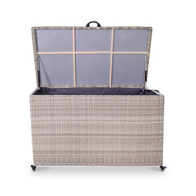 Natural Weave 510L Cushion Storage Box with Gas Lift