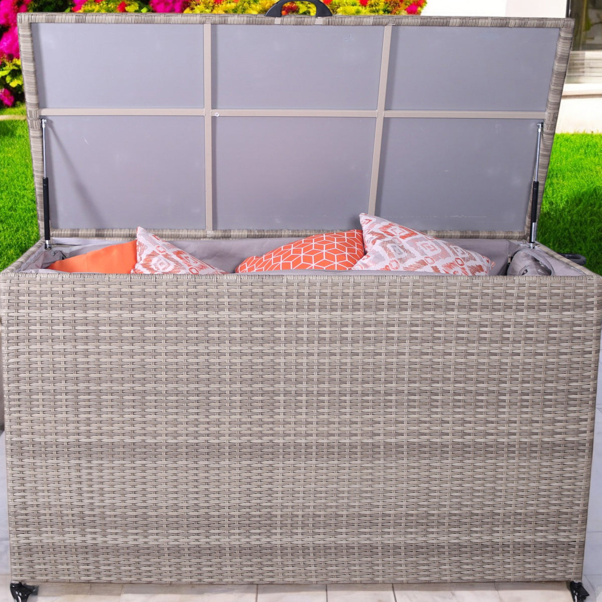 Natural Weave KD Cushion Storage Box 826L from Roseland Furniture