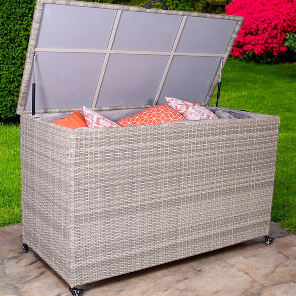 Natural Weave KD Cushion Storage Box 826L from Roseland Furniture
