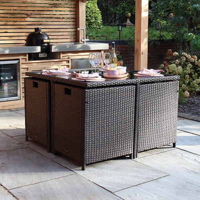 Vada 4 Seat Rattan Cube Set