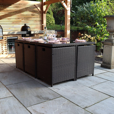 Vada 6 Seat Rattan Cube Set