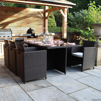 Vada 6 Seat Rattan Cube Set