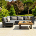 LIFE Nevada Corner Lounge Set with Teak Coffee Table