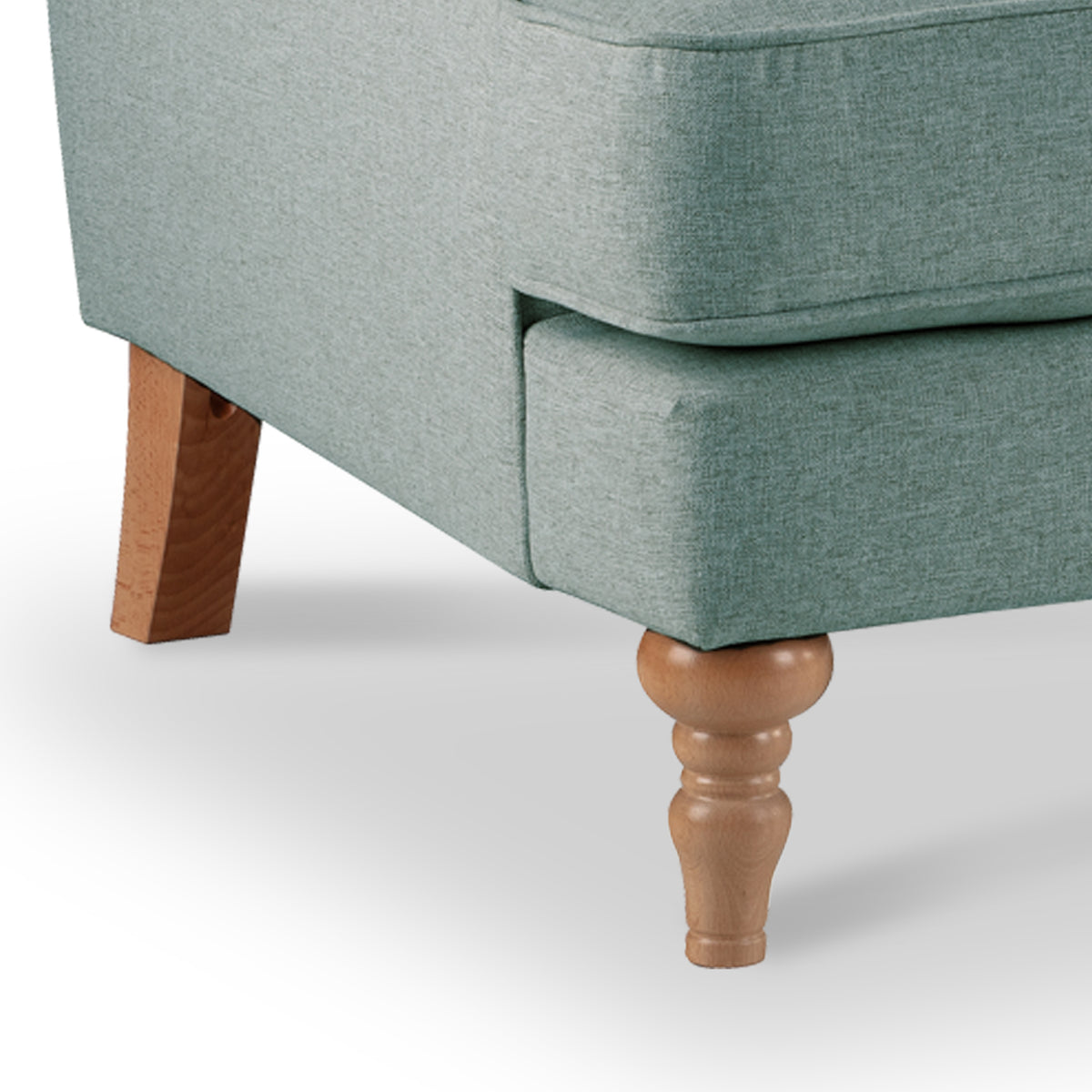 Norbury Snuggle Chair - Aqua Close Up From Roseland Furniture