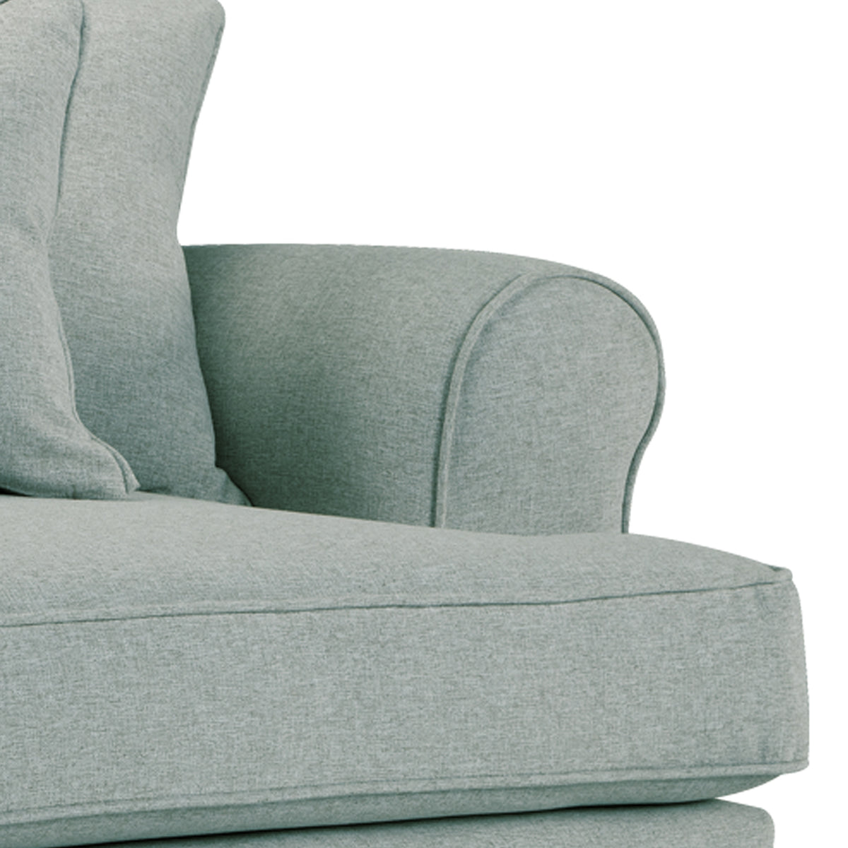 Norbury Snuggle Chair - Aqua Close Up From Roseland Furniture