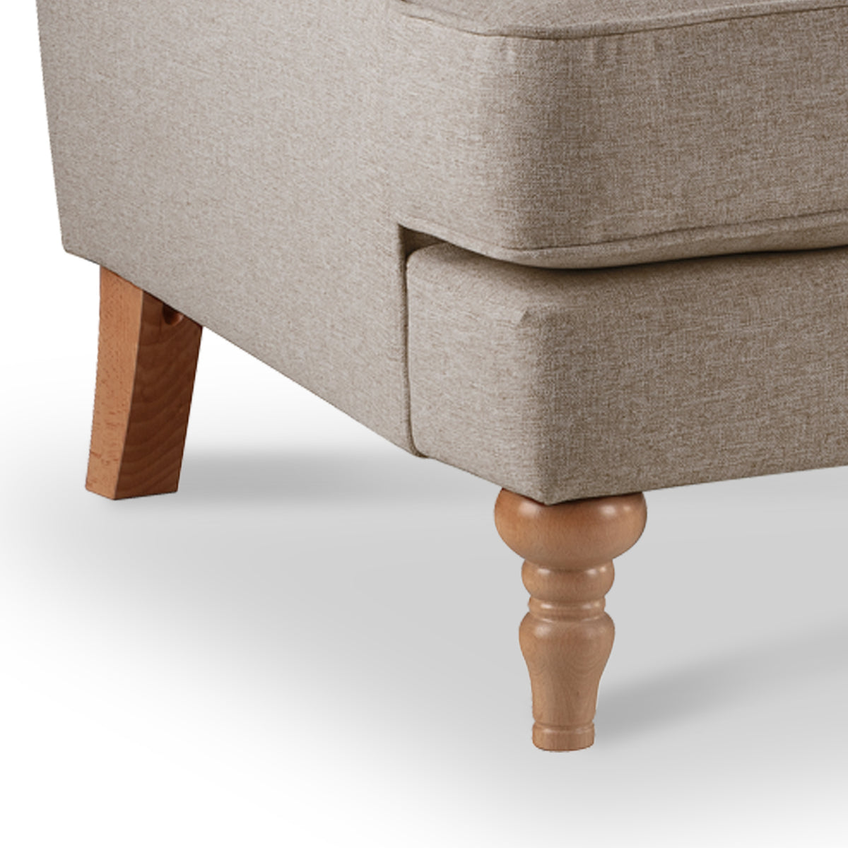 Norbury Snuggle Chair - Beige Close Up From Roseland Furniture