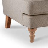 Norbury Snuggle Chair - Beige Close Up From Roseland Furniture