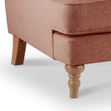 Norbury Snuggle Chair - Coral  Close Up From Roseland Furniture
