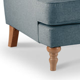 Norbury Snuggle Chair - Denim Close Up From Roseland Furniture