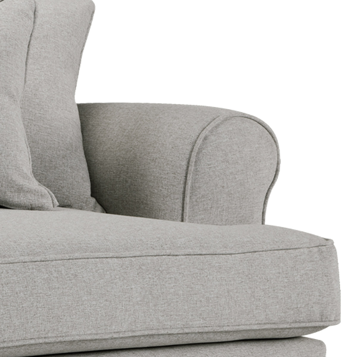 Norbury Snuggle Chair - Linen Close Up From Roseland Furniture