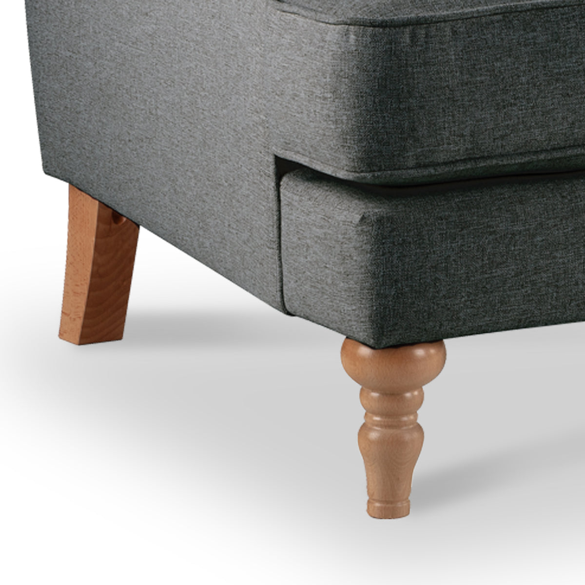 Norbury Snuggle Chair - Slate Close Up From Roseland Furniture