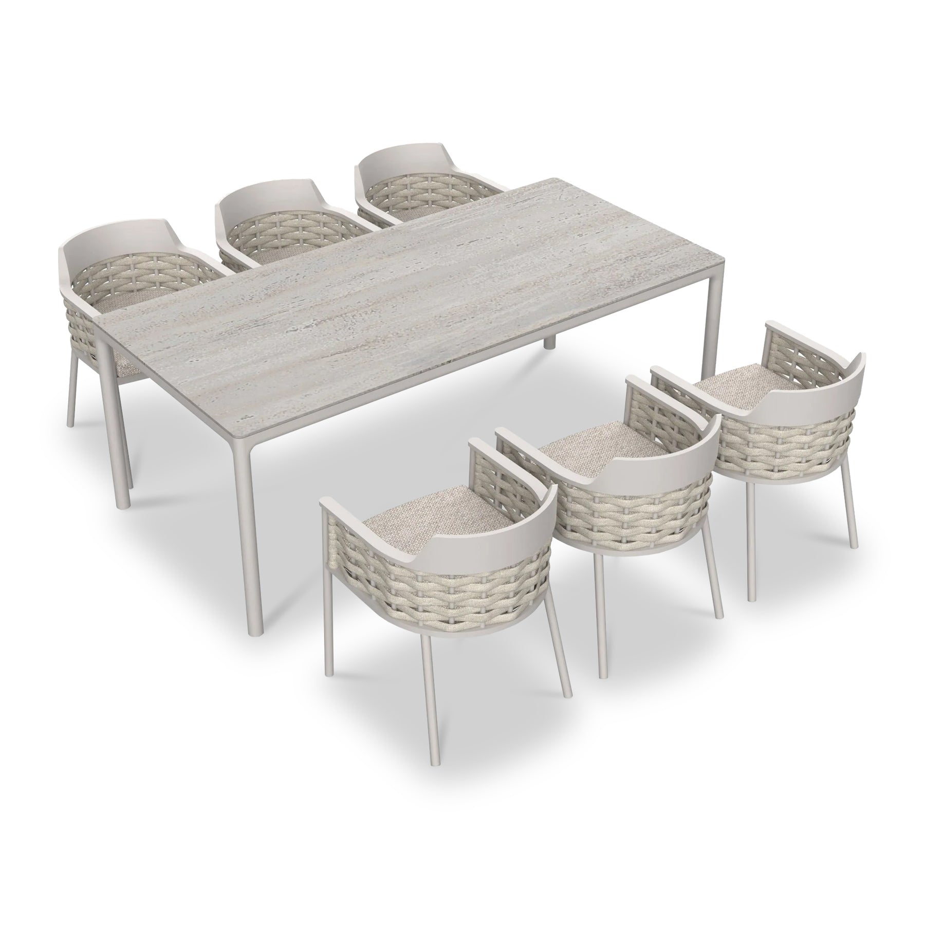 Olma 6 Seater Dining Table Chairs from Roseland Furniture