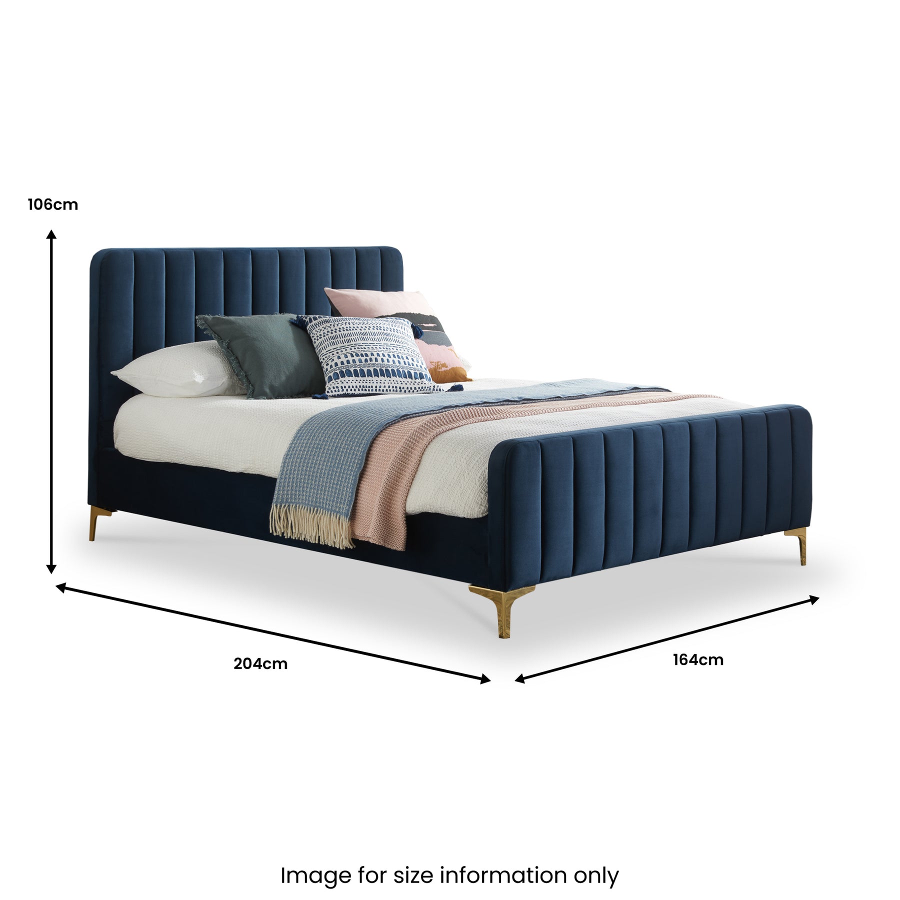 Olivia King Bed Frame Dimensions 