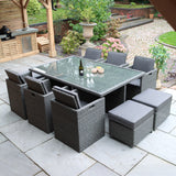 Paris 10 Seat Lux Rattan Cube Set from Roseland Furniture