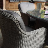 Paris 4 Seat 110cm Lux Rattan Dining Set from Roseland Furniture