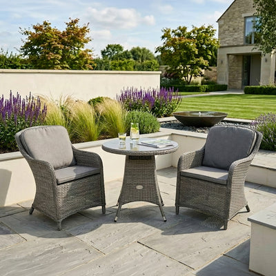 Paris 2 Seat Lux Rattan Bistro Set