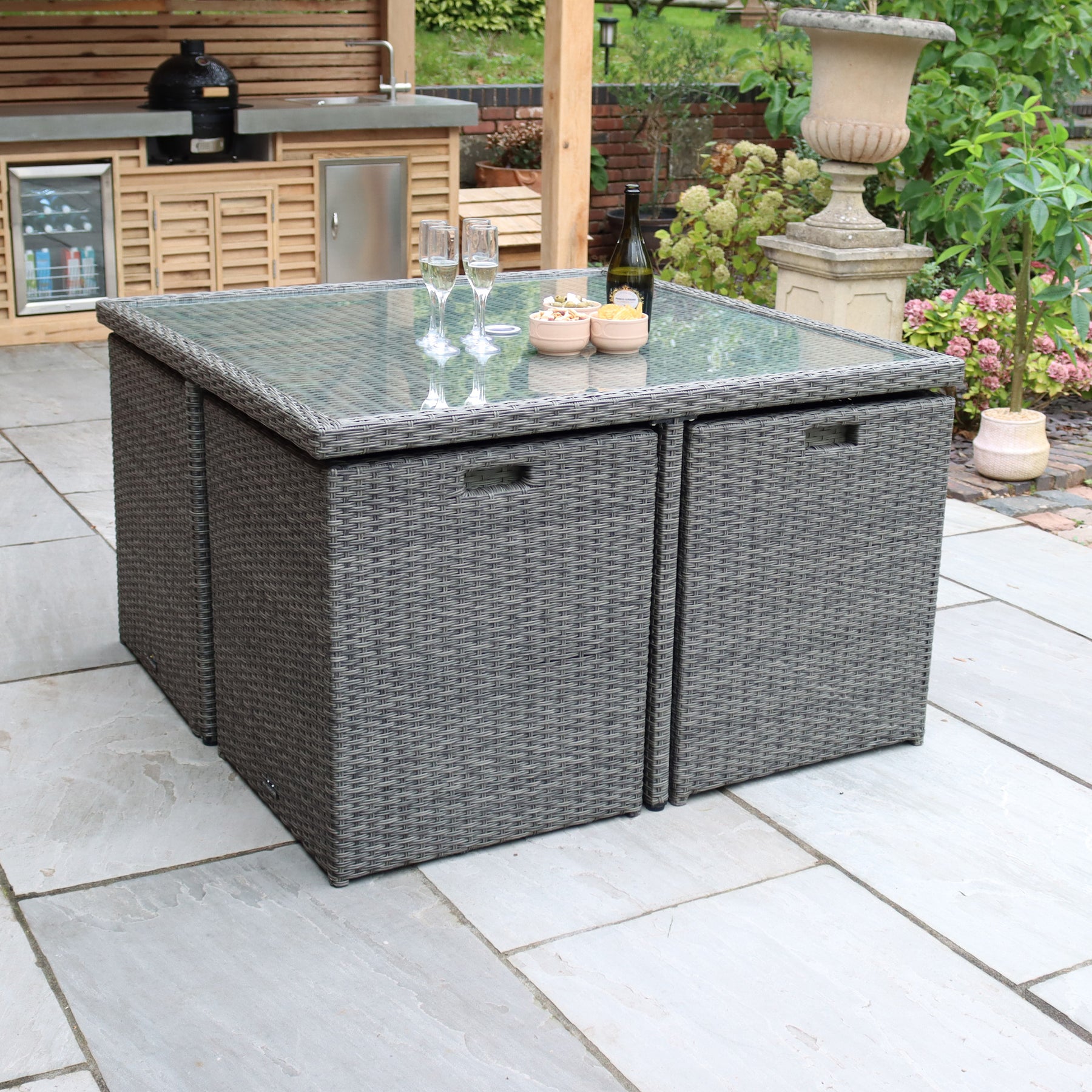 Paris 8 Set Lux Rattan Cube Set from Roseland Furniture