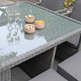 Paris 8 Seat Deluxe Rattan Cube Outdoor Dining Set