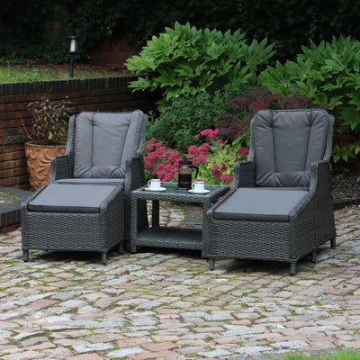 Paris 2 Seater High Back Recliner Comfort Companion Set