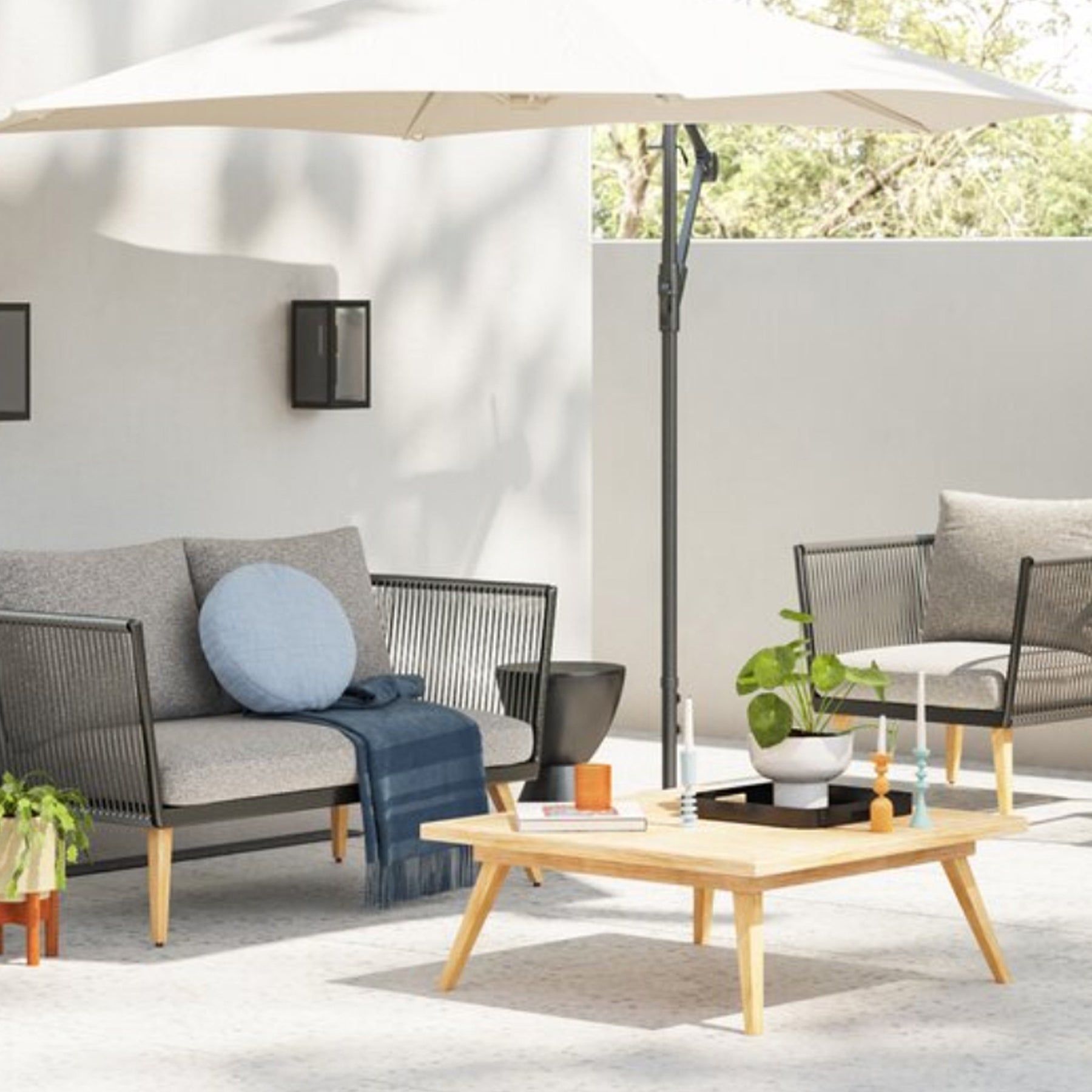 3m Cantilever Parasol Ivory from Roseland Furniture