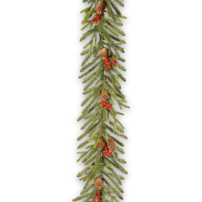 Dorcester Fir 9ft Garland with Cones & Berries