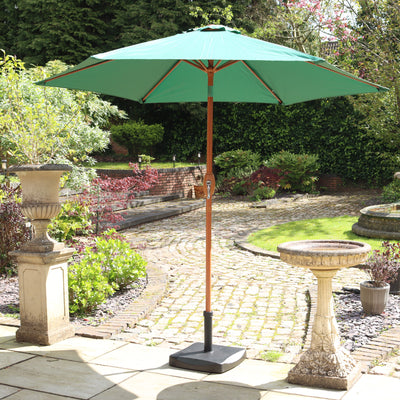 2.5m Parasol Wood-Look Aluminium Parasol