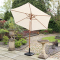 2.7m Shanghai Parasol Grey from Roseland Furniture