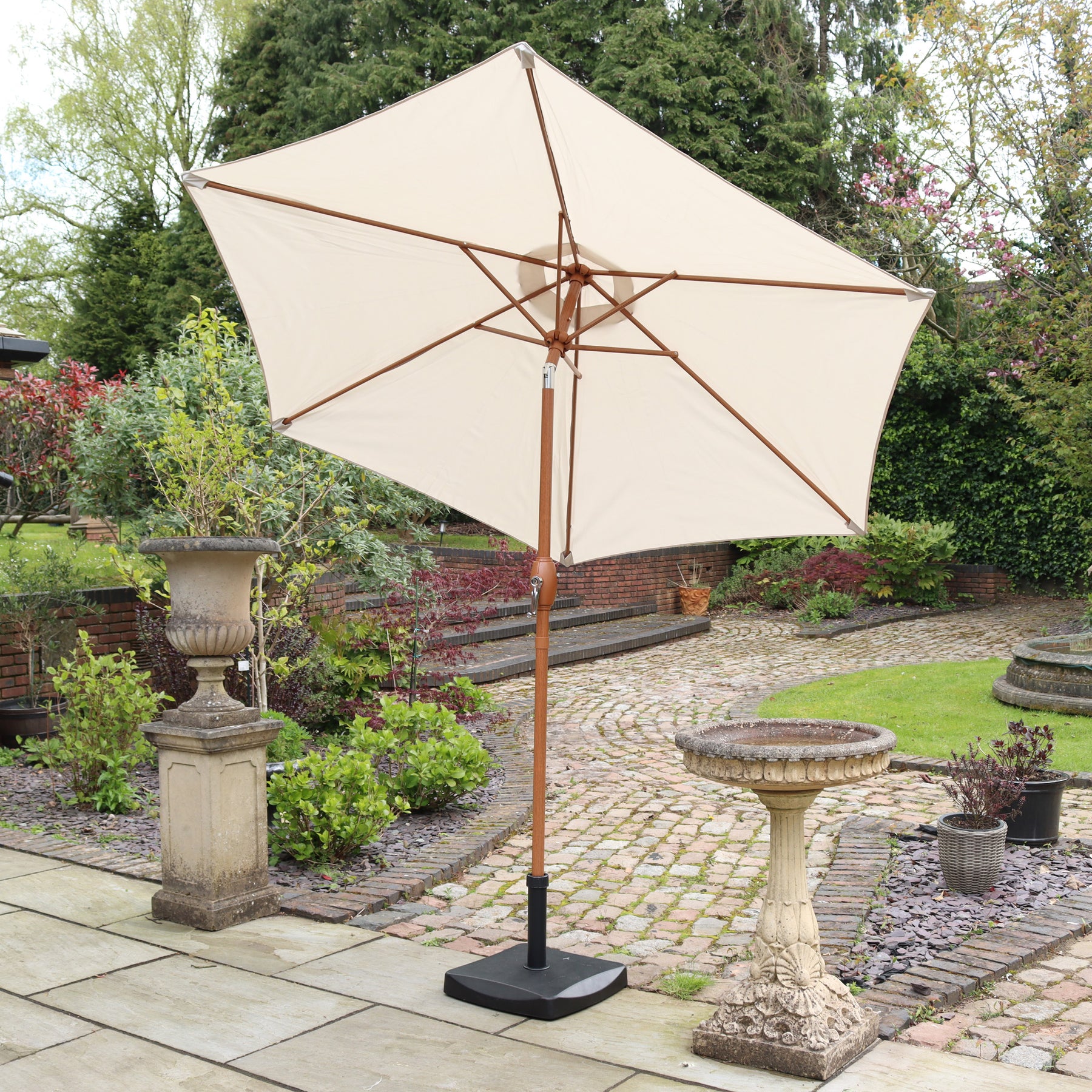 2.7m Shanghai Parasol Grey from Roseland Furniture