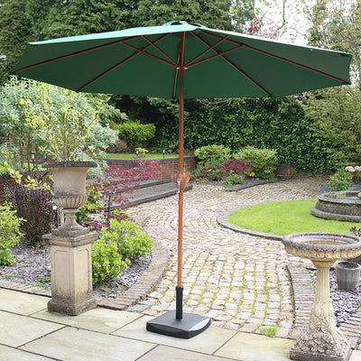 3m Wood-Look Aluminium Parasol