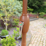 3m Parasol Wood look Aluminium Parasol Ivory from Roseland Furniture