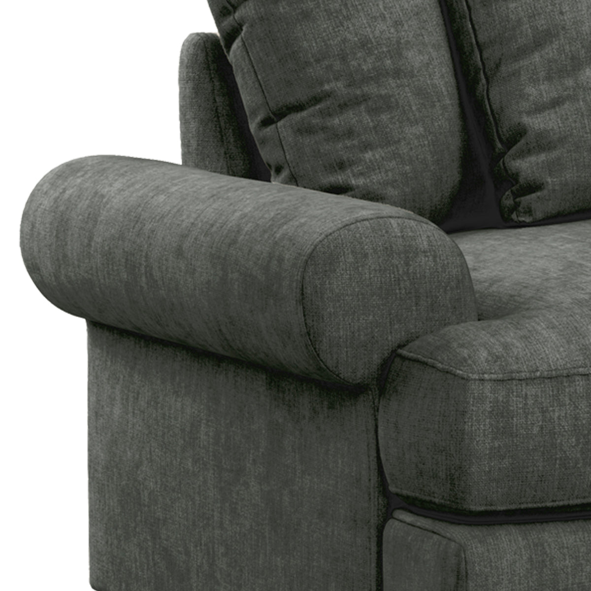 Pembroke Armchair  -  Slate  Close Up From Roseland Furniture